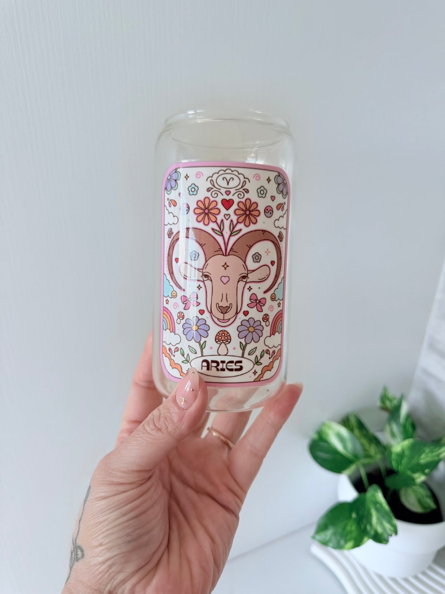 Zodiac Glass Can