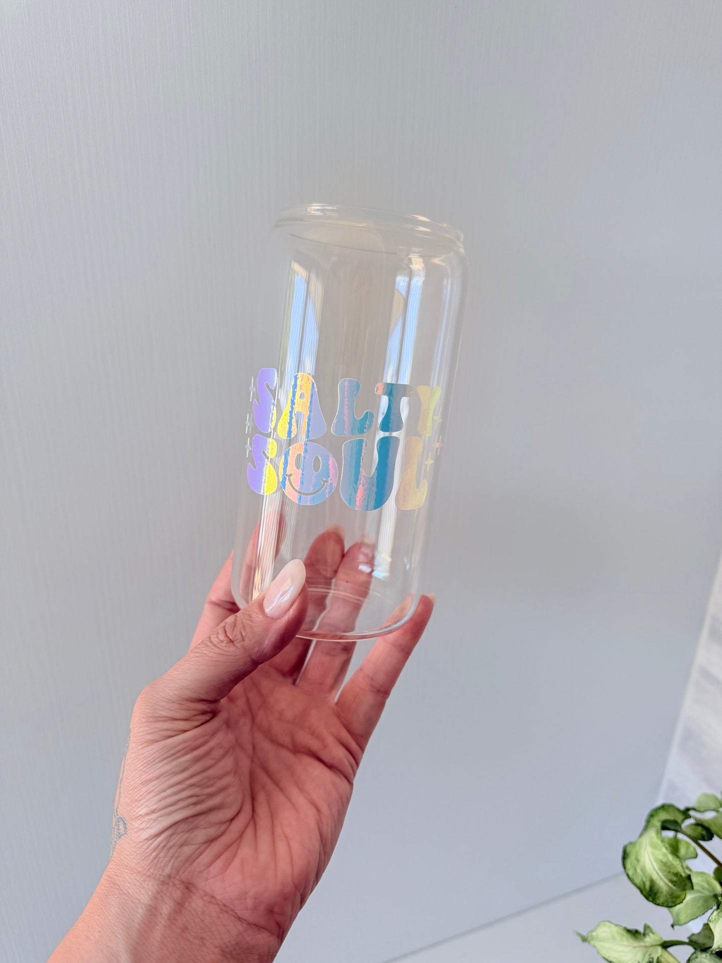 Salty Soul Glass Can
