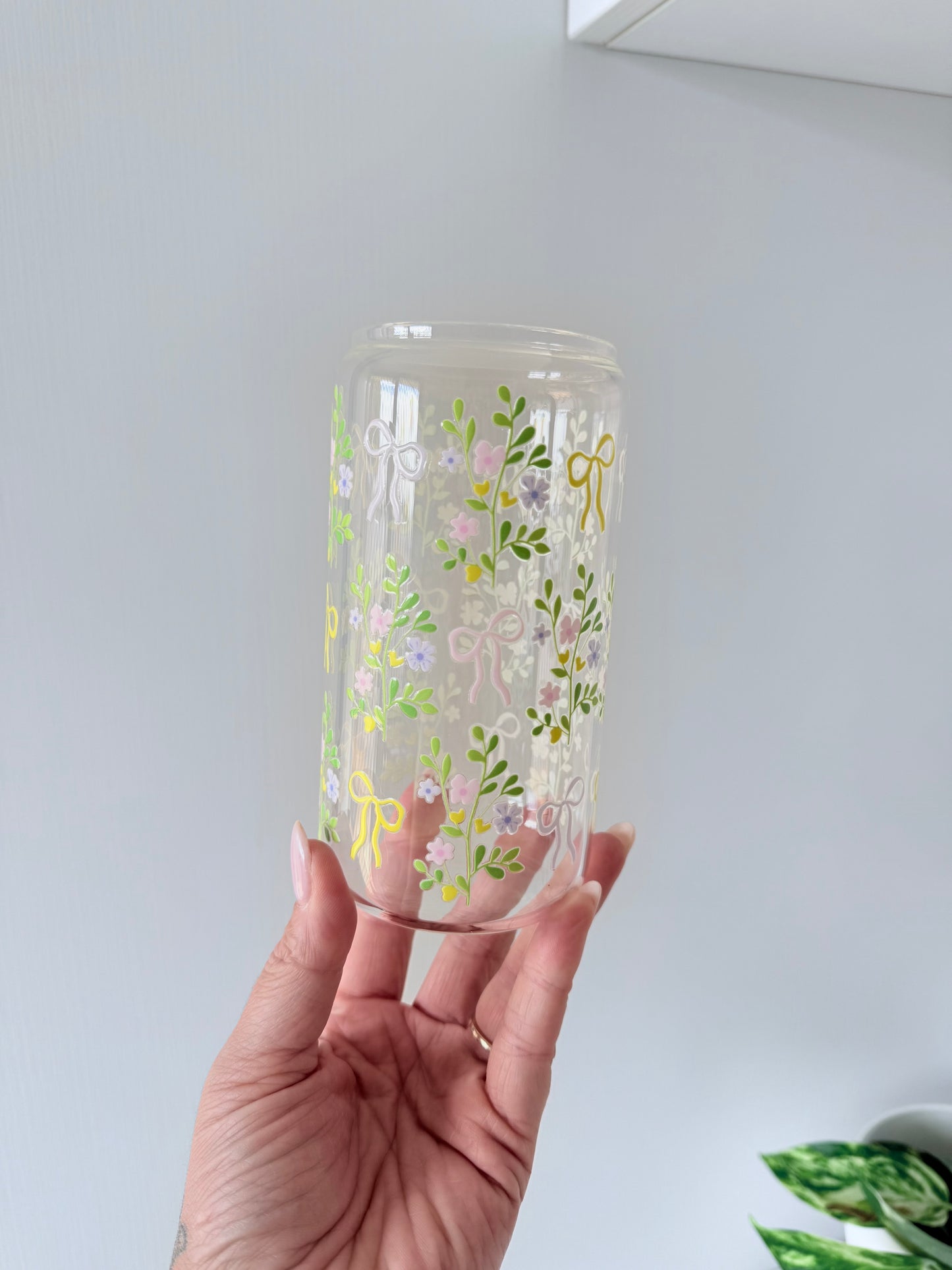 Lace Garden Glass Can