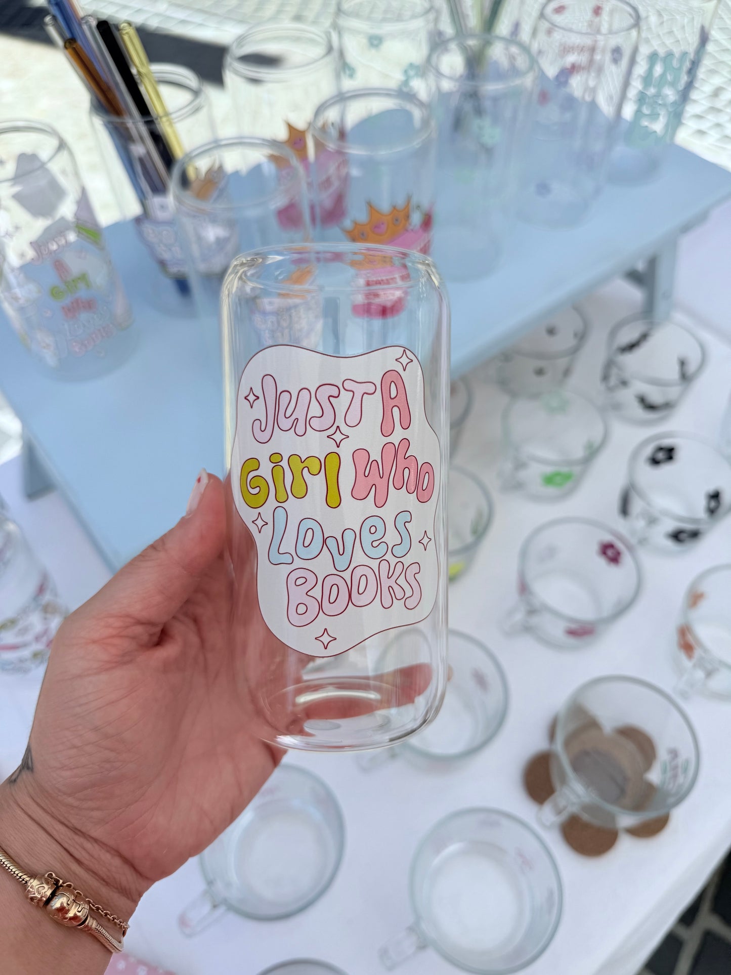 Book Lover Glass Can