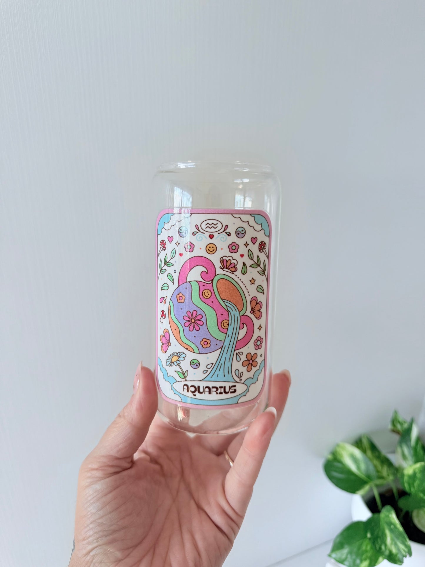 Zodiac Glass Can