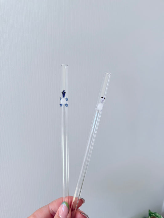 Turtle Glass Straw