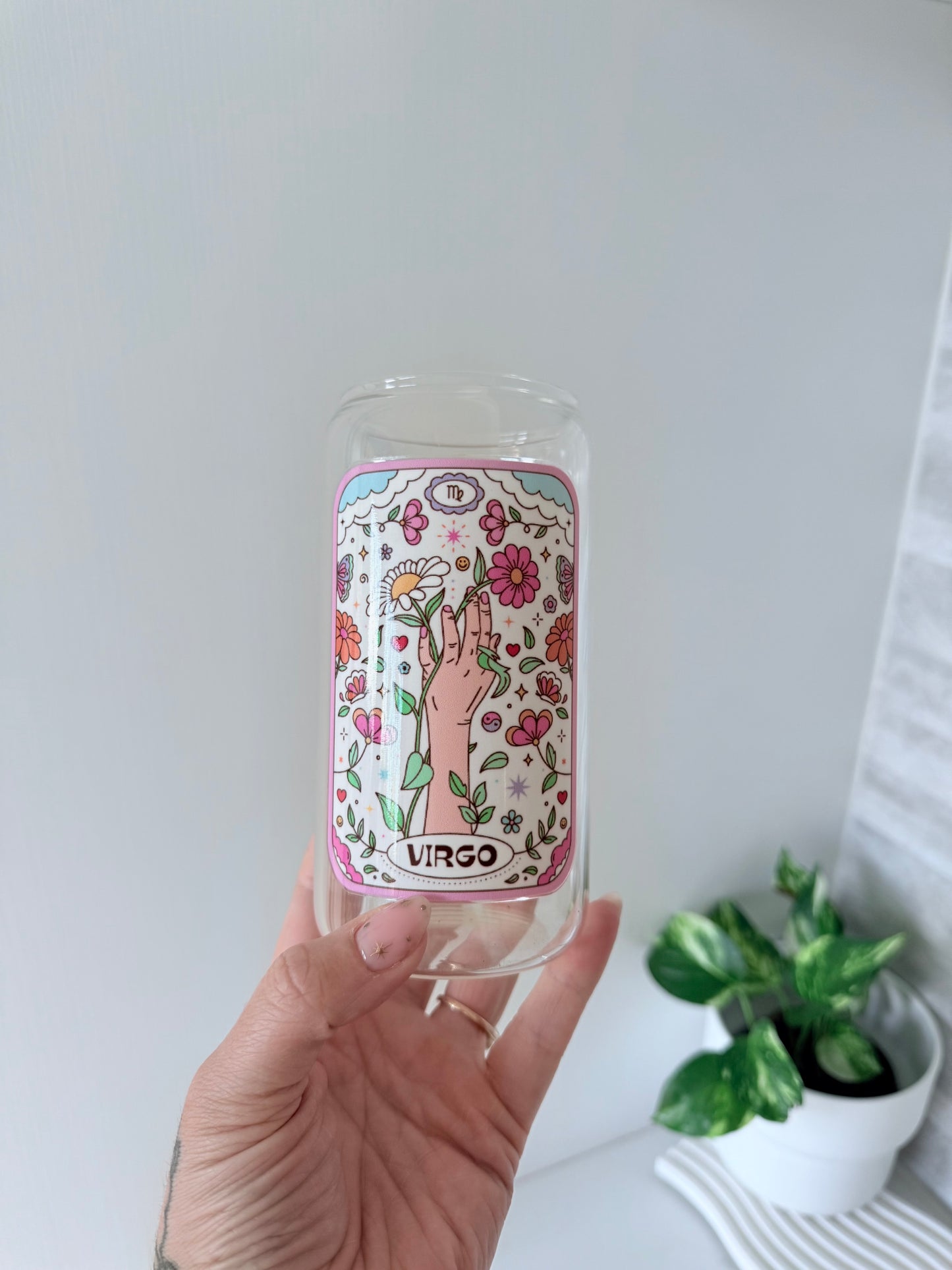 Zodiac Glass Can