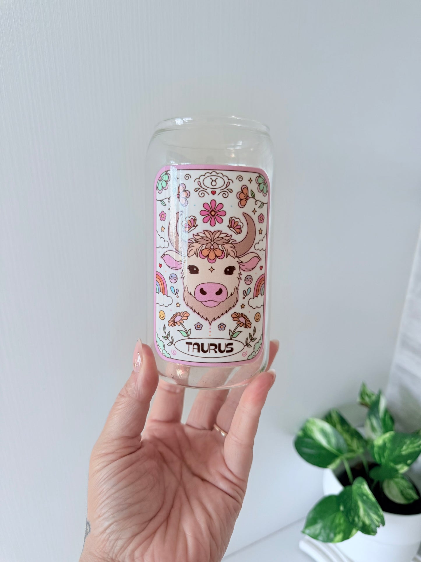 Zodiac Glass Can