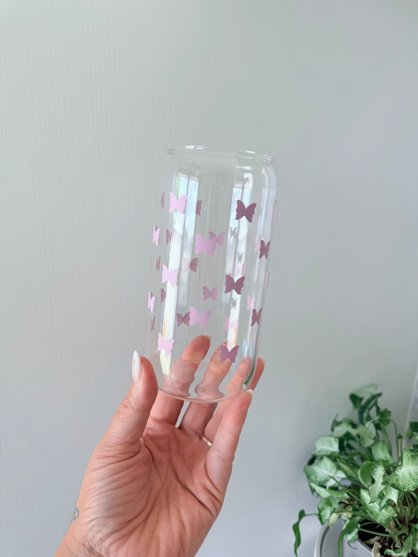 Butterfly Glass Can