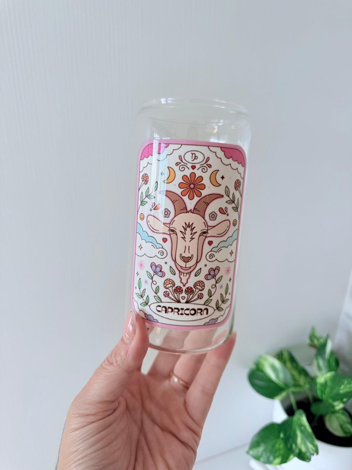 Zodiac Glass Can