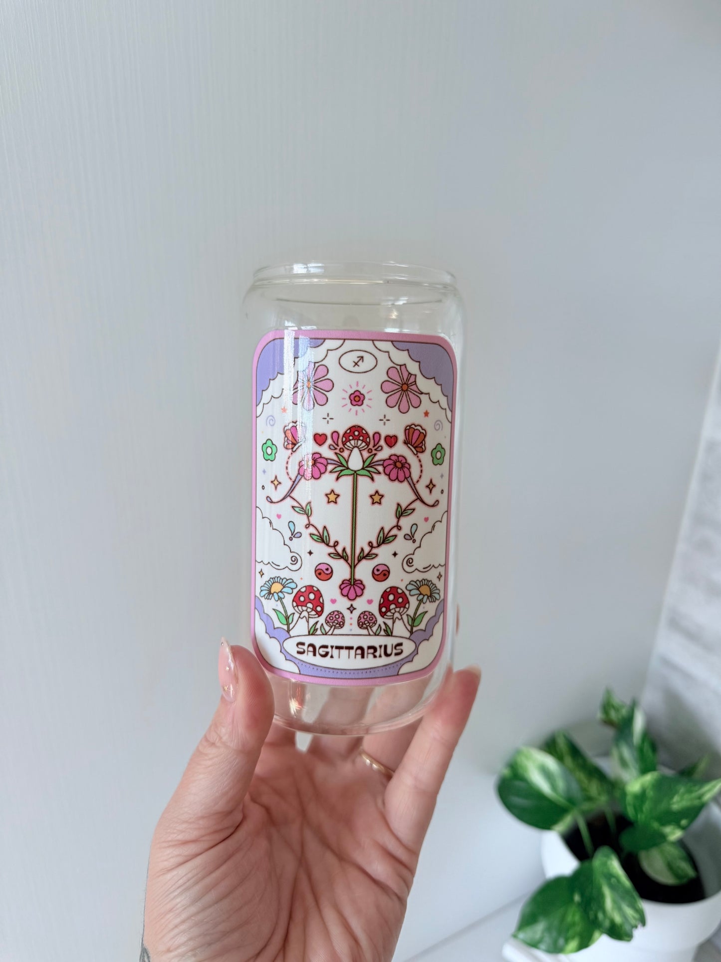 Zodiac Glass Can