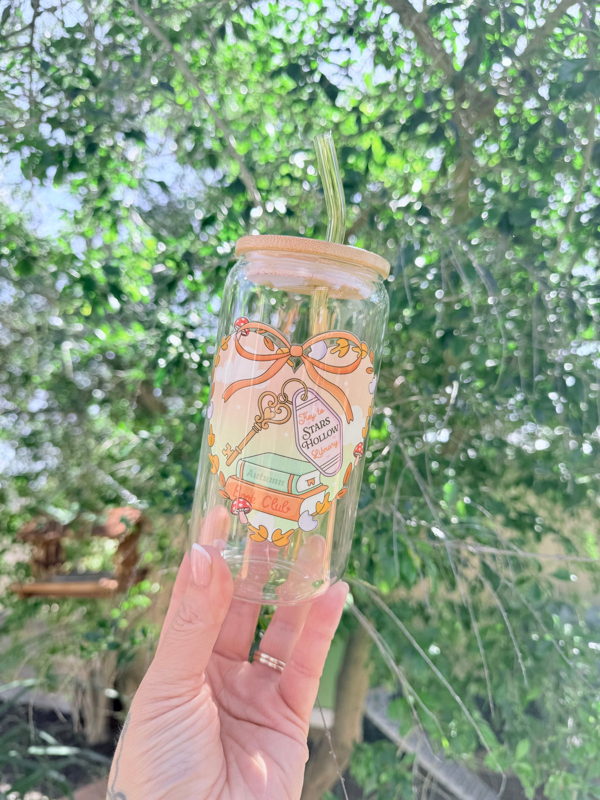 Stars Hollow Glass Can