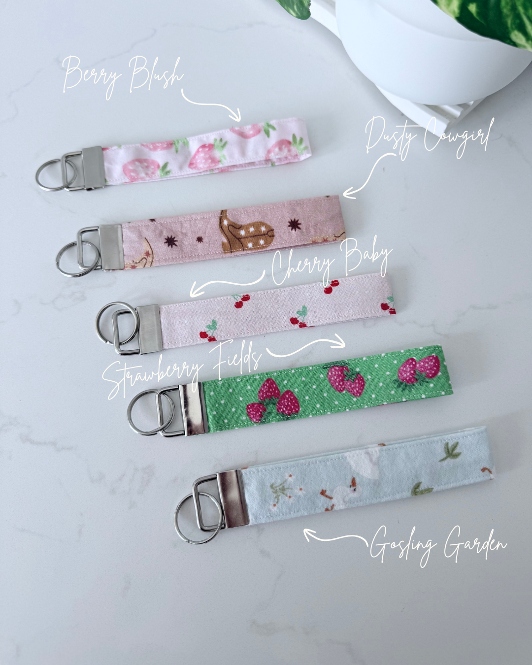 Fabric Wristlet Keychain