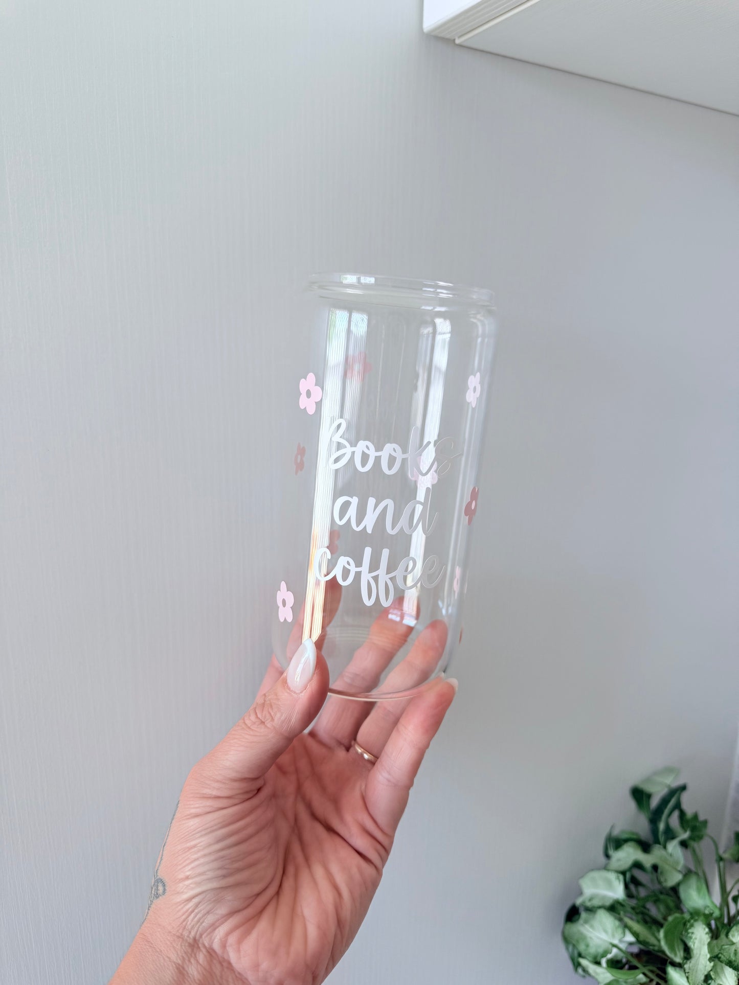 Books and Coffee Glass Can