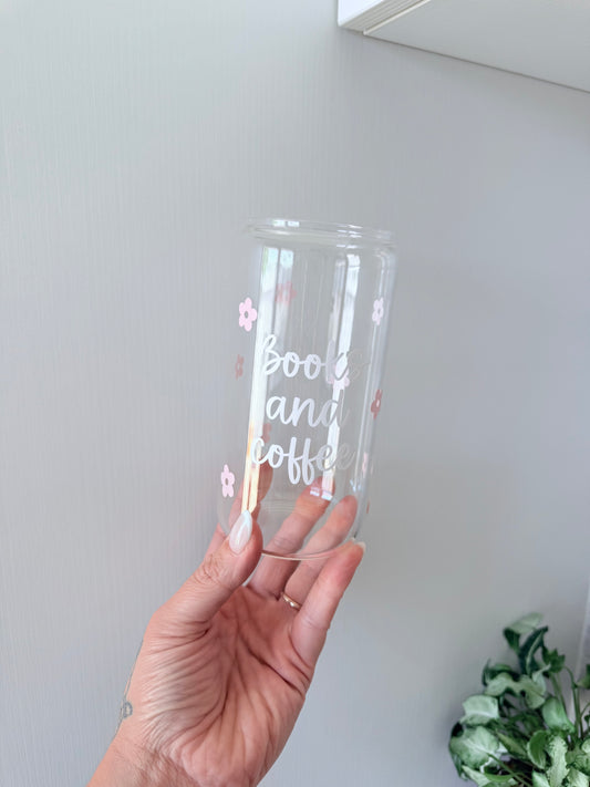 Books and Coffee Glass Can