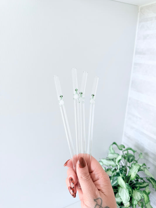 Turtle Glass Straw