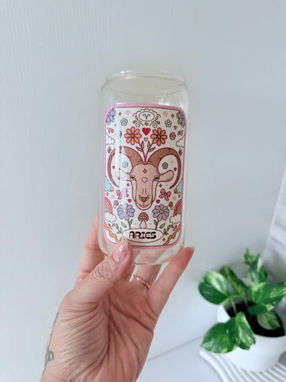 Zodiac Glass Can