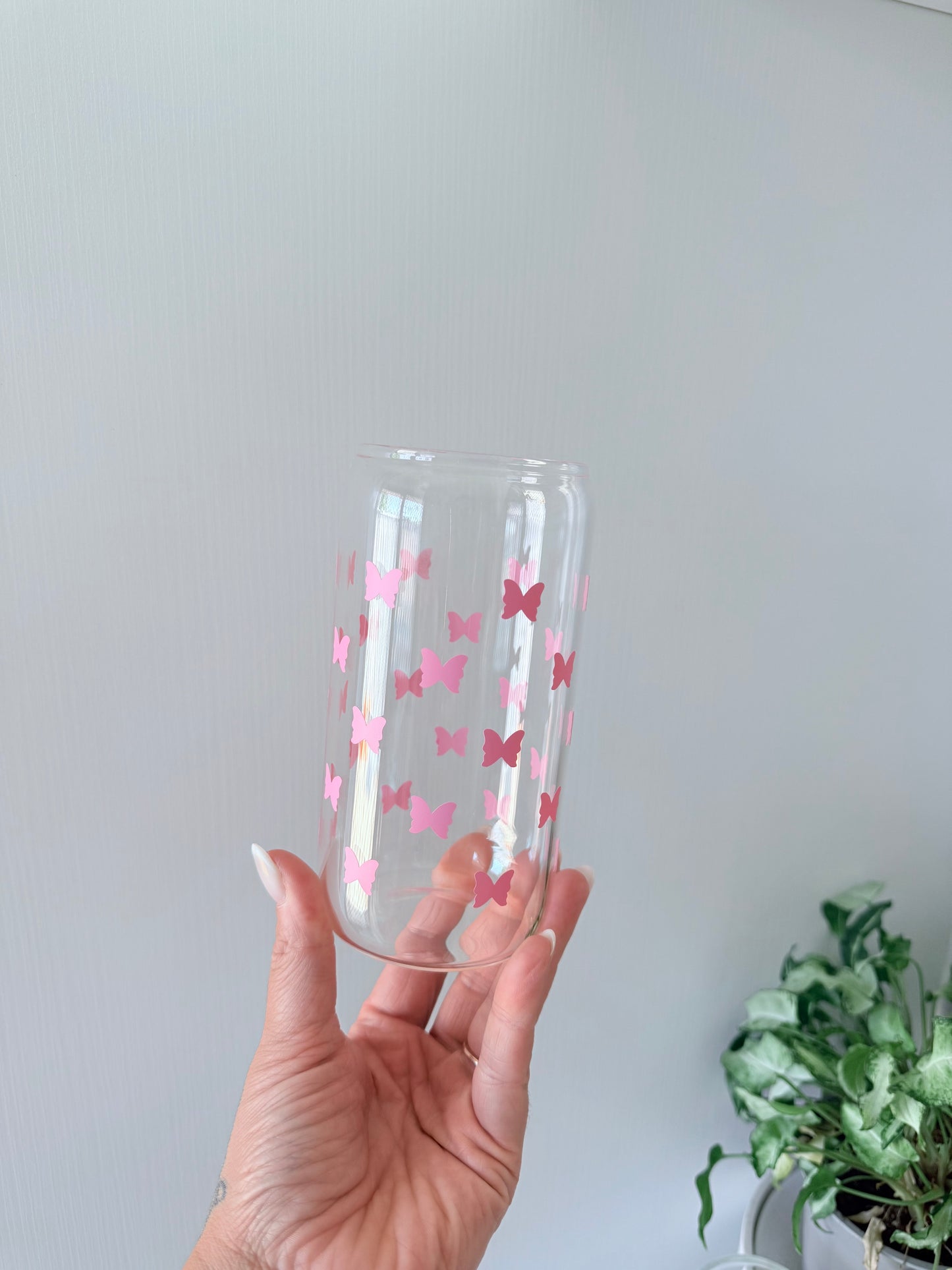 Butterfly Glass Can