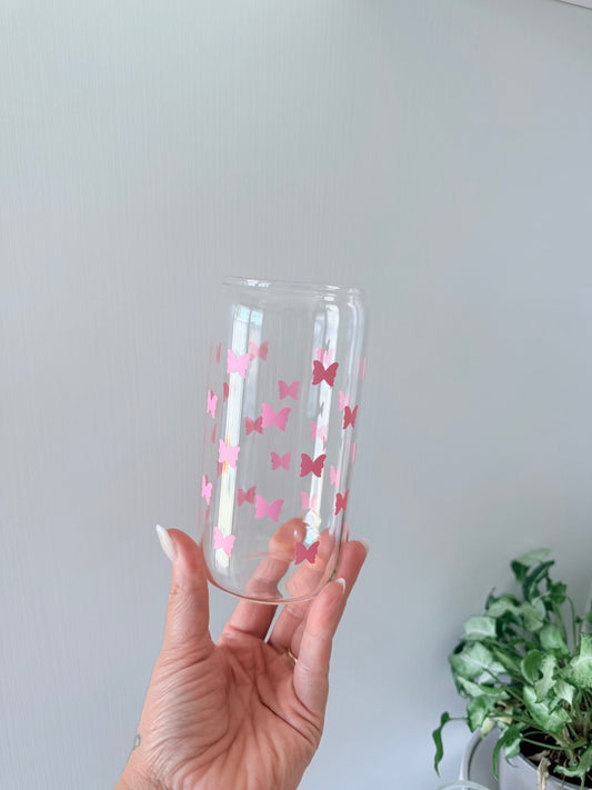Butterfly Glass Can