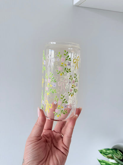 Lace Garden Glass Can