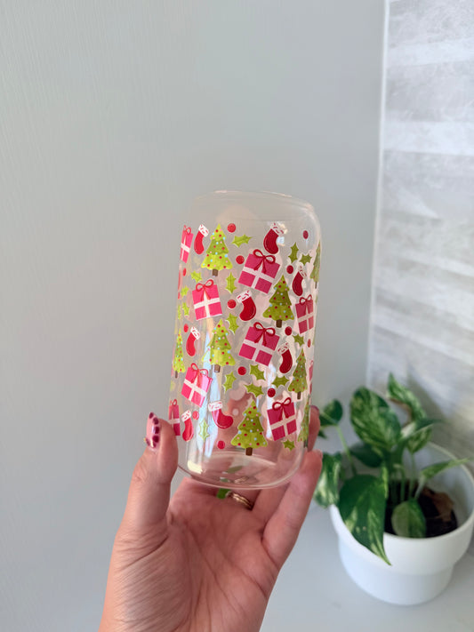 Tis the Season Glass Can