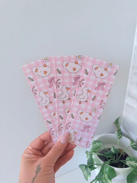 Gingham Geese Bookmark