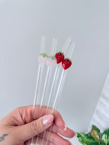 Strawberry Glass Straw