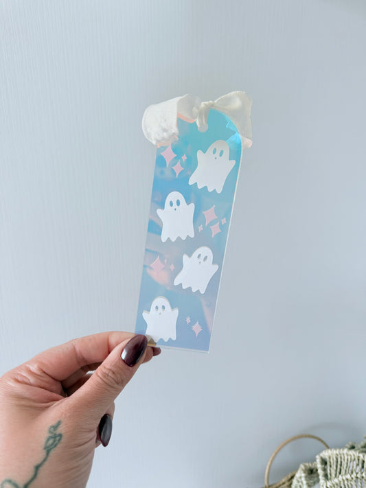 Soft Girl Ghost Iridescent Bookmark