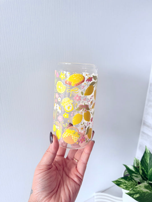 Lemon Butter Glass Can