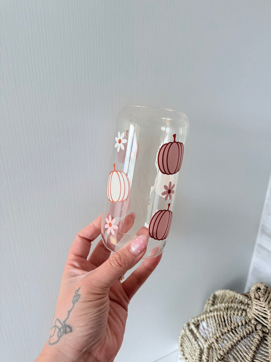 Soft Girl Pumpkin Glass Can