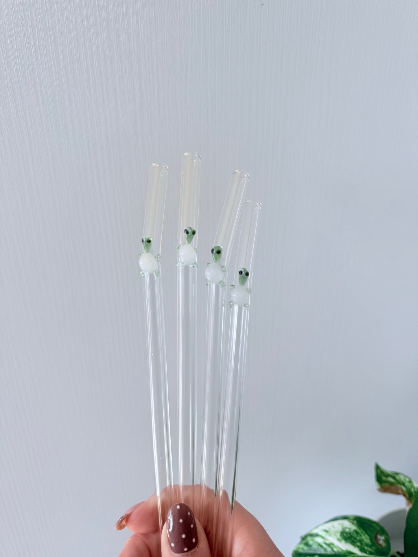 Turtle Glass Straw