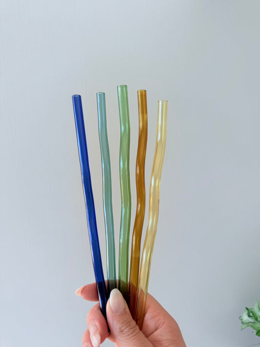 Wavy Glass Straw