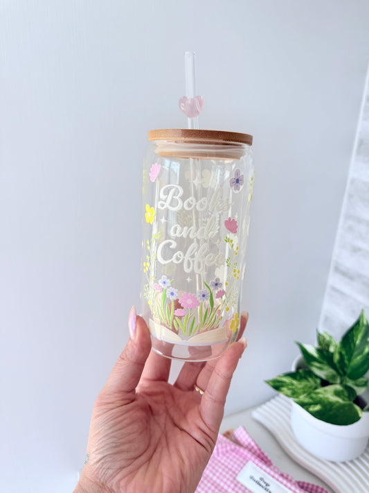 Books and Coffee Glass Can
