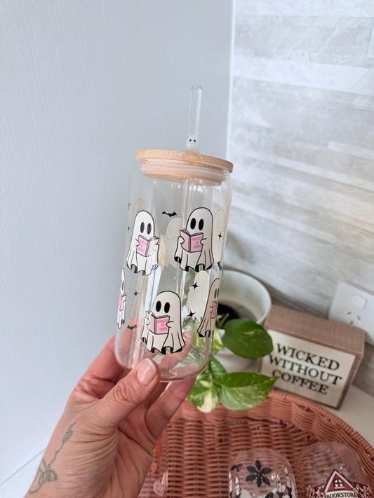 Haunted By Books Glass Can