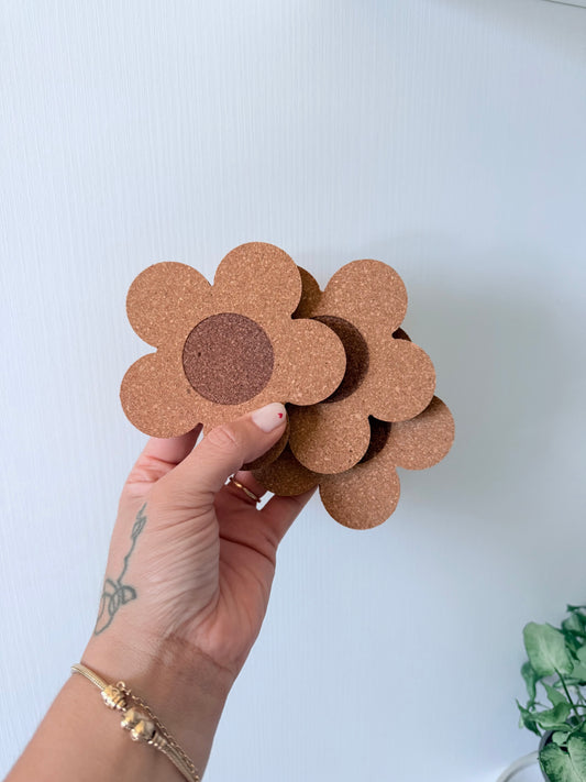Cork Daisy Coaster