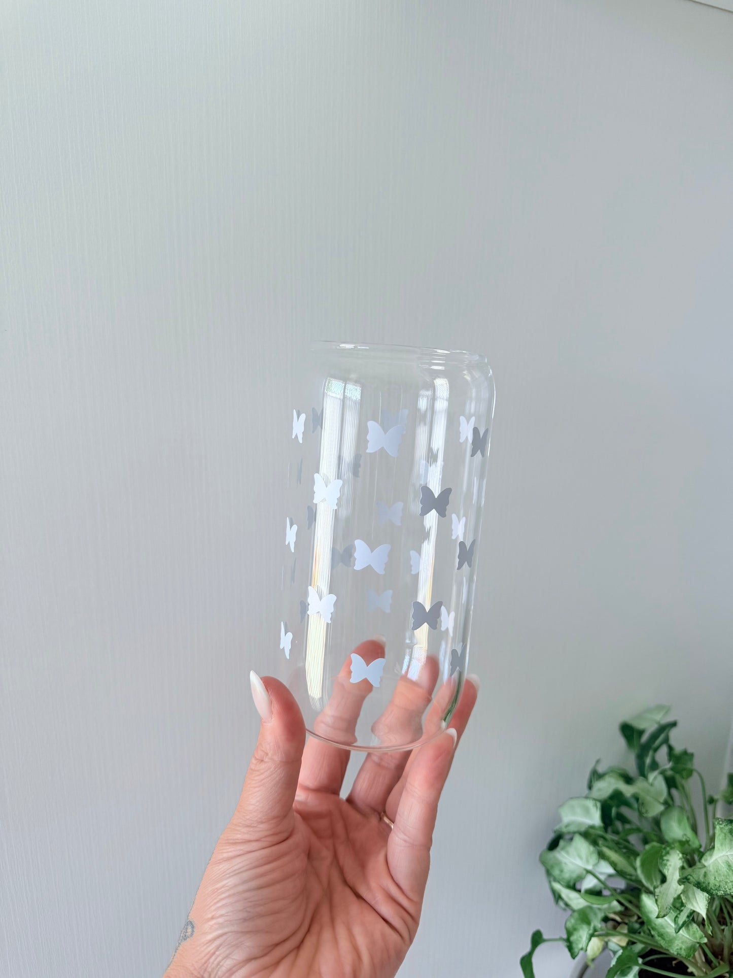 Butterfly Glass Can