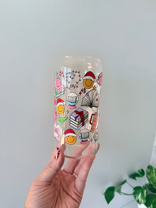 Cosy Christmas Glass Can