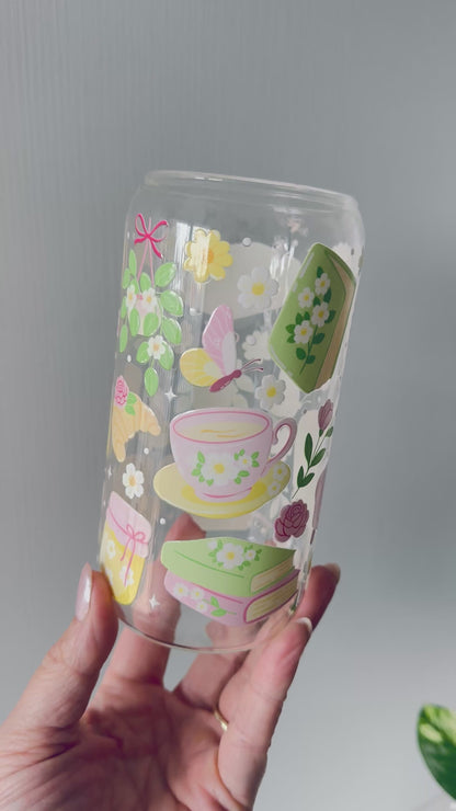 Cottagecore Chapter Glass Can