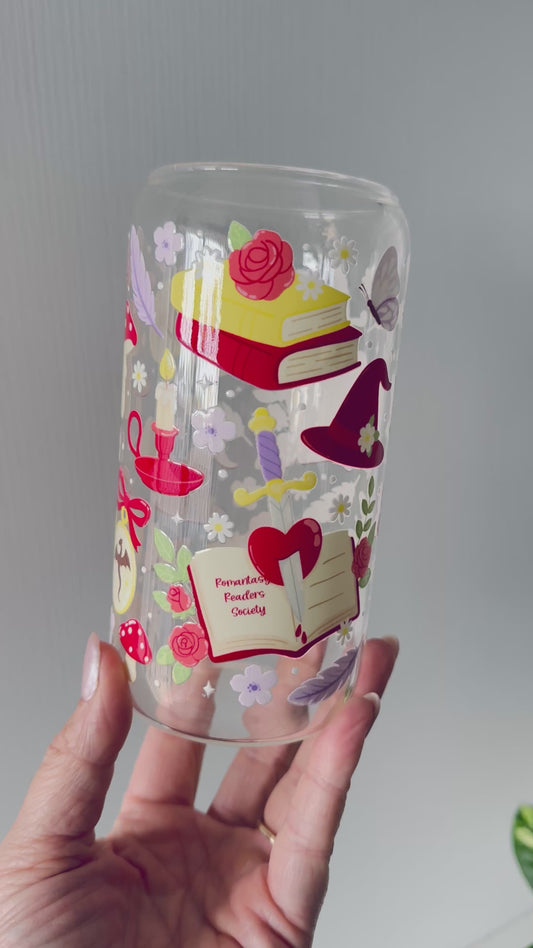 Romance Reader Glass Can