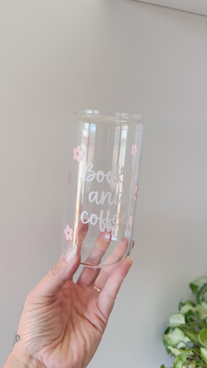 Books and Coffee Glass Can